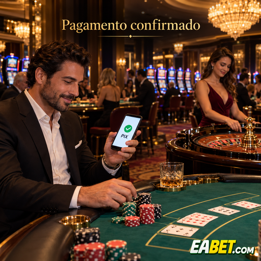 Confirmação de depósito por PIX no caixa em real do eabet